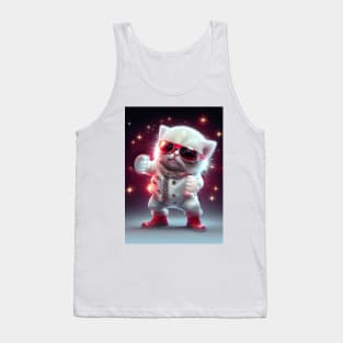 Cute Cosmic Cat - Anime Art design Tank Top